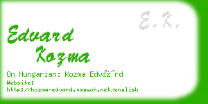 edvard kozma business card